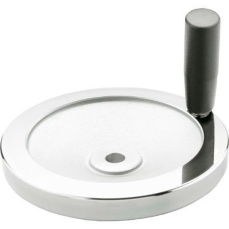 J.W. WINCO J.W. Winco Aluminum Solid Disk Handwheel w/ Rev Handle-4.92" Dia x 12mm Bore 12MF06/R